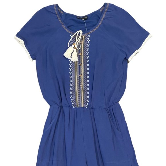 Spencer Jeremy Indigo Blue Romper Shorts, Size 4 - Picture 4 of 9